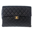 【新着】【中古】CHANEL(シャネル) マトラッセ リュックサック フラップバッグ/チェーンショルダー/ゴールド金具/ターンロック 黒 ラムスキン