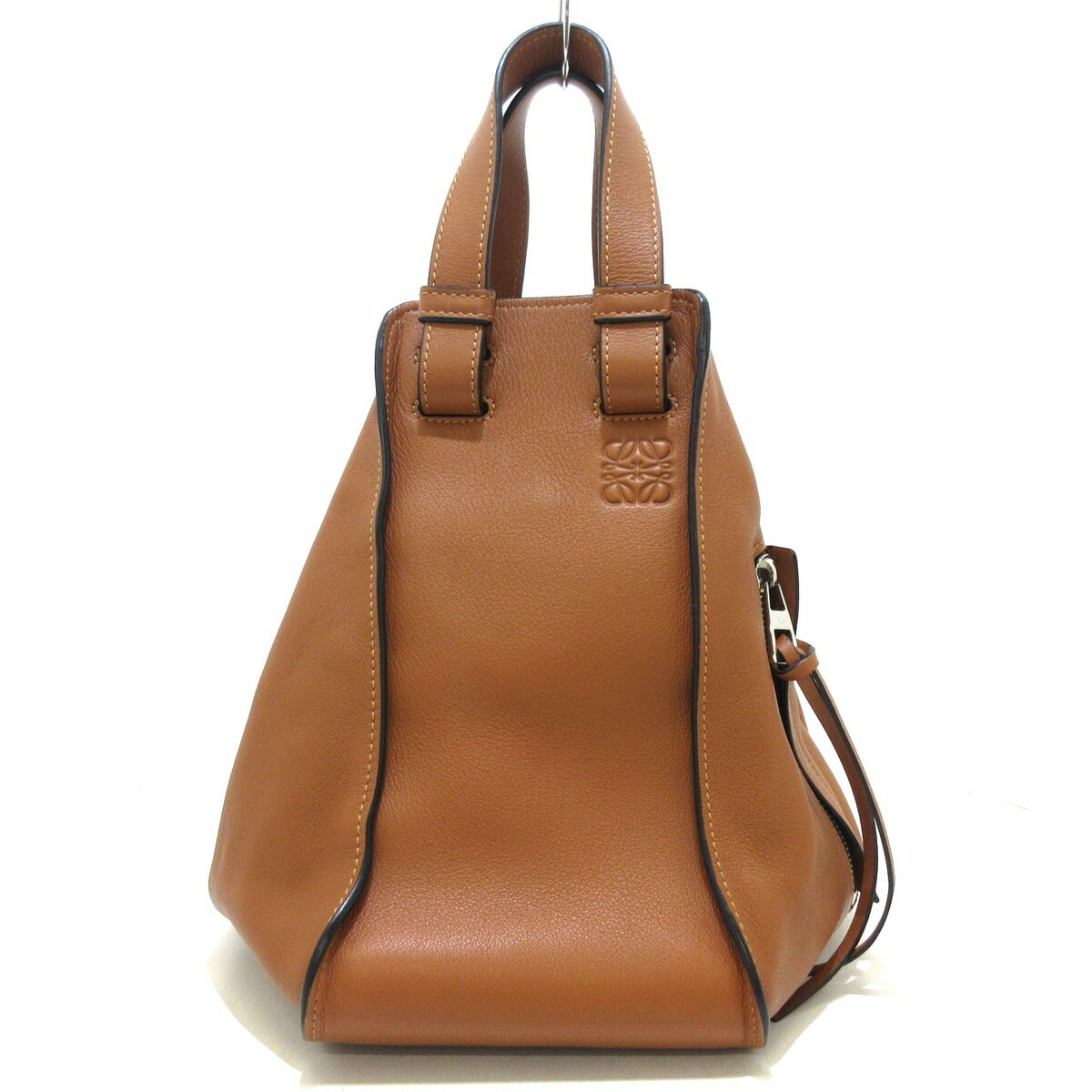 【中古】LOEWE(ロエベ) ハンモックスモール ハンドバッグ ブラウン レザー