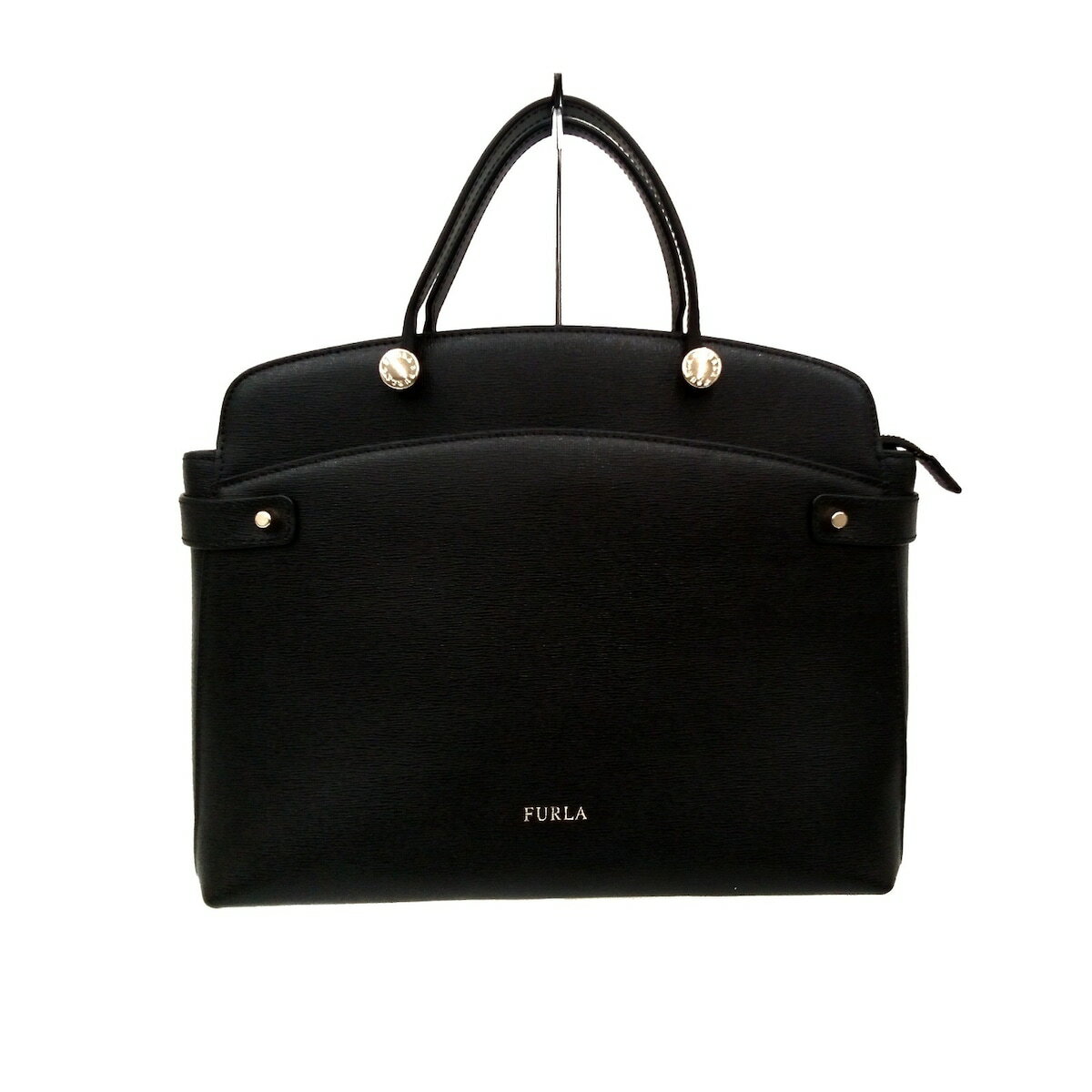 【中古】FURLA(フルラ) ハンドバッグ 黒 レザー