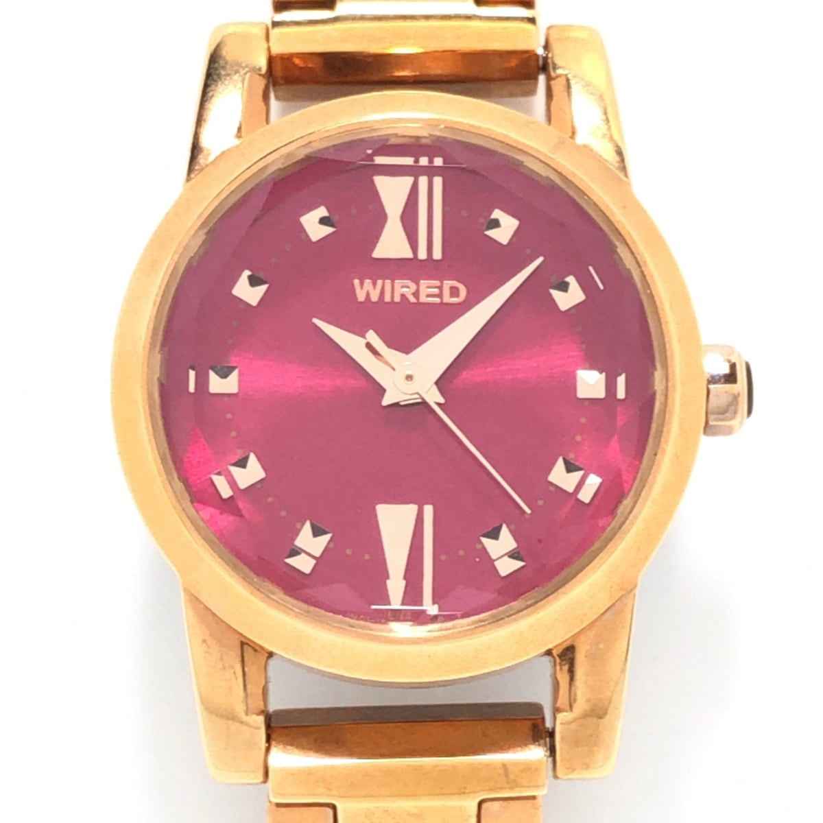 【中古】WIRED(ワイアード) 腕時計 ピンク