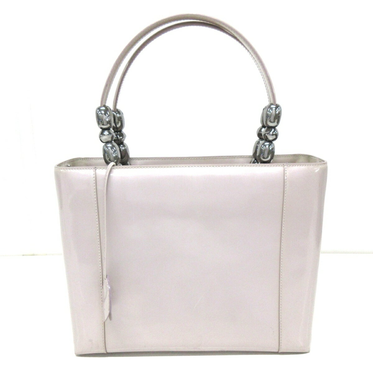 【中古】DIOR/ChristianDior(ディオール/クリスチャンディオール) マリスパール ハンドバッグ グレー エナメル（レザー）