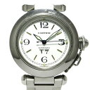 【新着】【中古】Cartier(カルティエ) パシャCビッグデイト 腕時計 SS 白