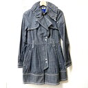 【中古】Burberry Blue Label(バーバリーブルーレーベル) コート 長袖/デニム/春/秋 ダークネイビー×白