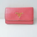 【新着】【中古】PRADA(プラダ) キーケース 6連フック ピンク レザー