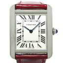 【新着】【中古】Cartier(カルティエ) タンクソロSM 腕時計 SS×革ベルト シルバー