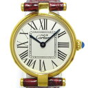 【新着】【中古】Cartier(カルティエ) マストヴァンドームヴェルメイユ 腕時計 925/クロコベルト ライトシルバー