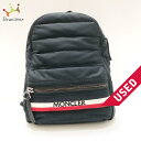 【新着】【中古】MONCLER(モンクレール) NEW GEORGE ZAINO リュックサック 内側コミック柄 黒×レッド×白 ナイロン