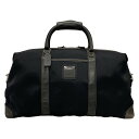 【中古】COACH(コーチ) ボストンバッグ 本体ロックなし 黒×ダークブラウン レザー