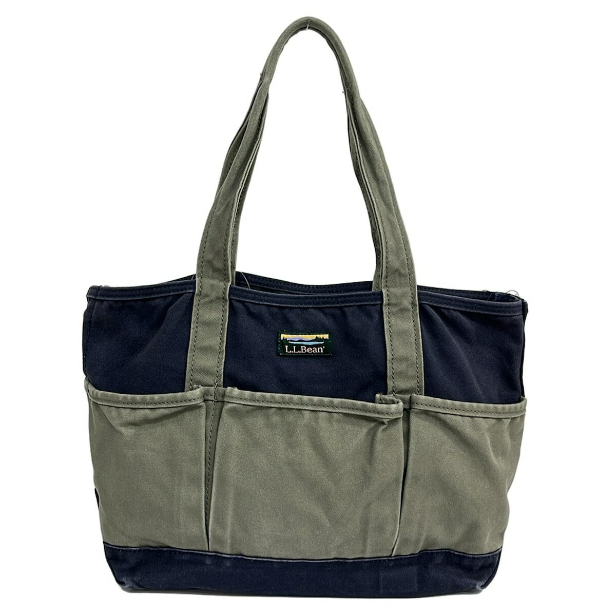 【中古】L.L.Bean(エルエルビーン) トートバッグ ダークネイビー×カーキ
