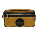 【中古】GUCCI(グッチ) Gucci Off The Grid ベルトバッグ ウエストポーチ ダークイエロー×黒 ナイロンジャガード×レザー