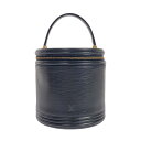 【中古】LOUIS VUITTON(ルイヴィトン) カンヌ バニティバッグ ノワール レザー(LVロゴの刻印入り)