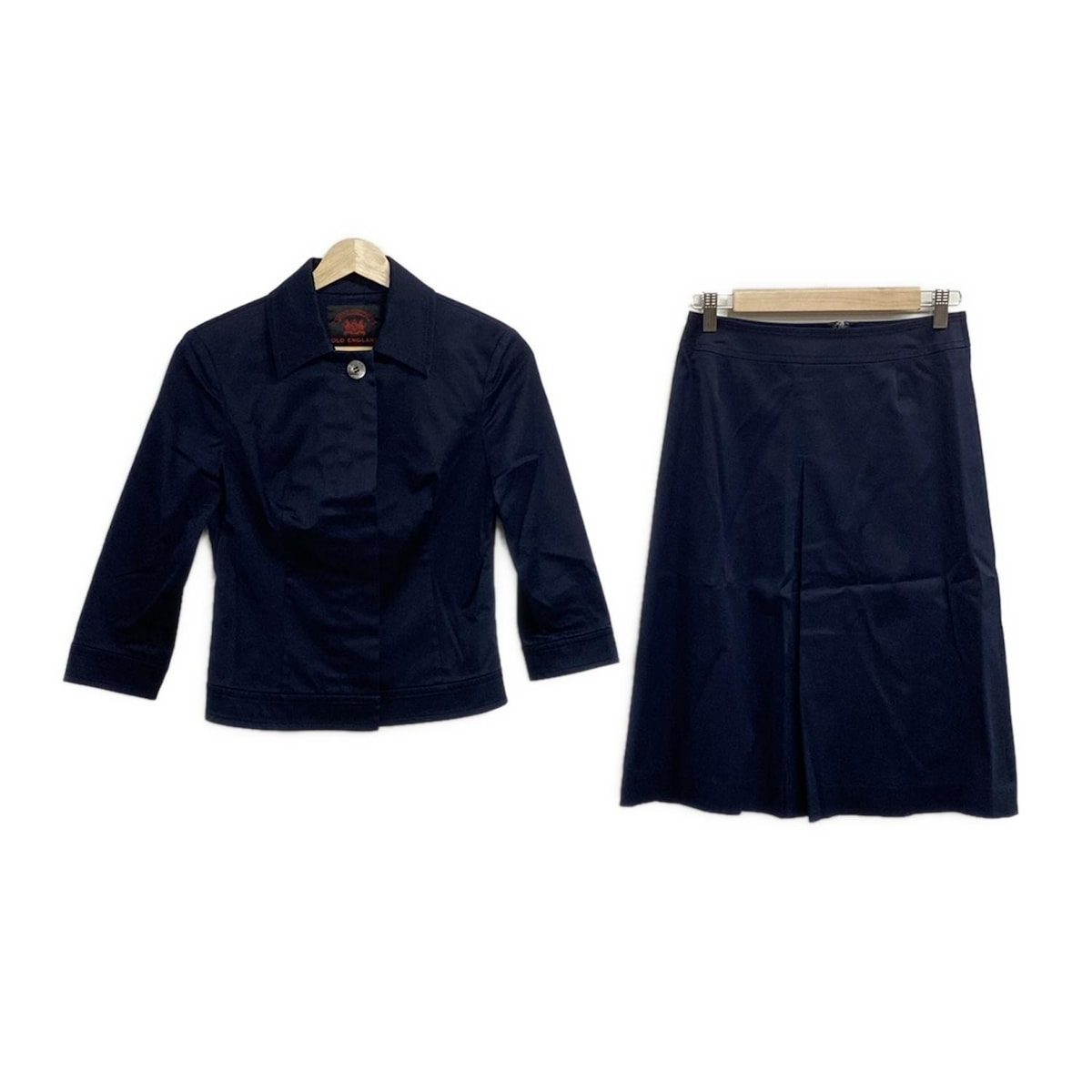【中古】OLD ENGLAND(オールドイングランド) スカートセットアップ ダークネイビー