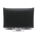 【新着】【中古】HERMES(エルメス) カルヴィ カードケース 黒(4)