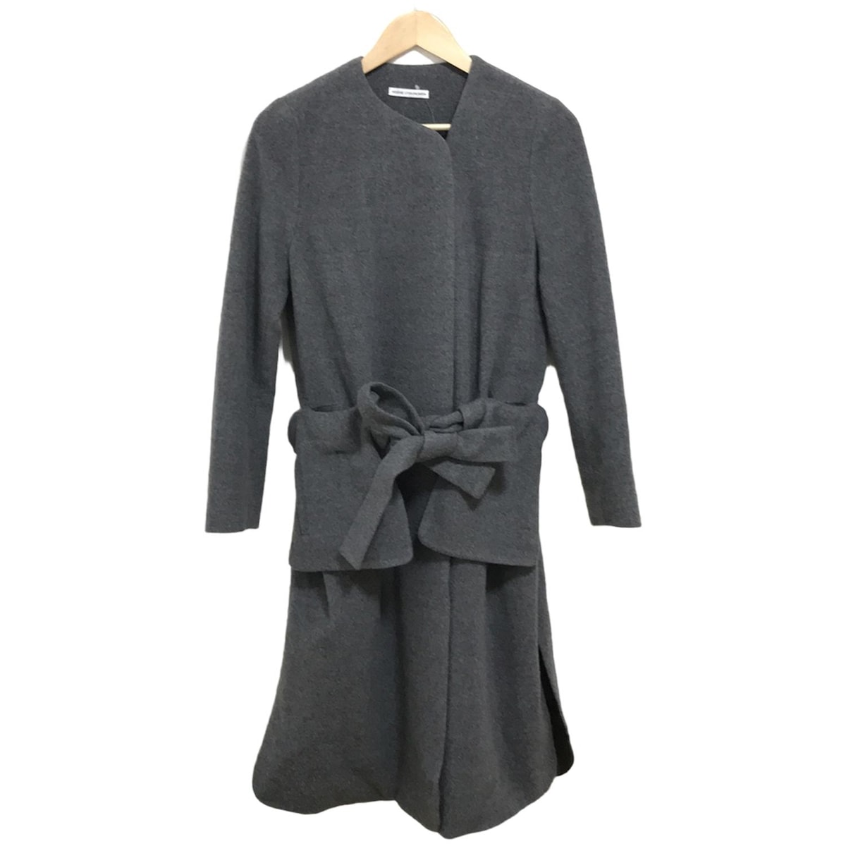 【中古】AKANE UTSUNOMIYA(アカネ ウツノミヤ) コート 長袖/秋/冬/ノーカラー グレー