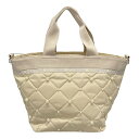 【中古】LESPORTSAC(レスポートサック) ハンドバッグ パール/キルティング ピンク×白(4)