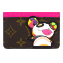 【中古】LOUIS VUITTON(ルイヴィトン) ポルトカルトサーンプル カードケース 村上隆コラボ モノグラム×ピンク