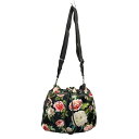 【中古】LESPORTSAC(レスポートサック) ショルダーバッグ ニューヨークボタニカル/花柄 ダークグレー×マルチ