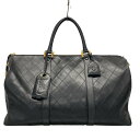 【中古】CHANEL(シャネル) ビコローレ ボストンバッグ 黒 レザー