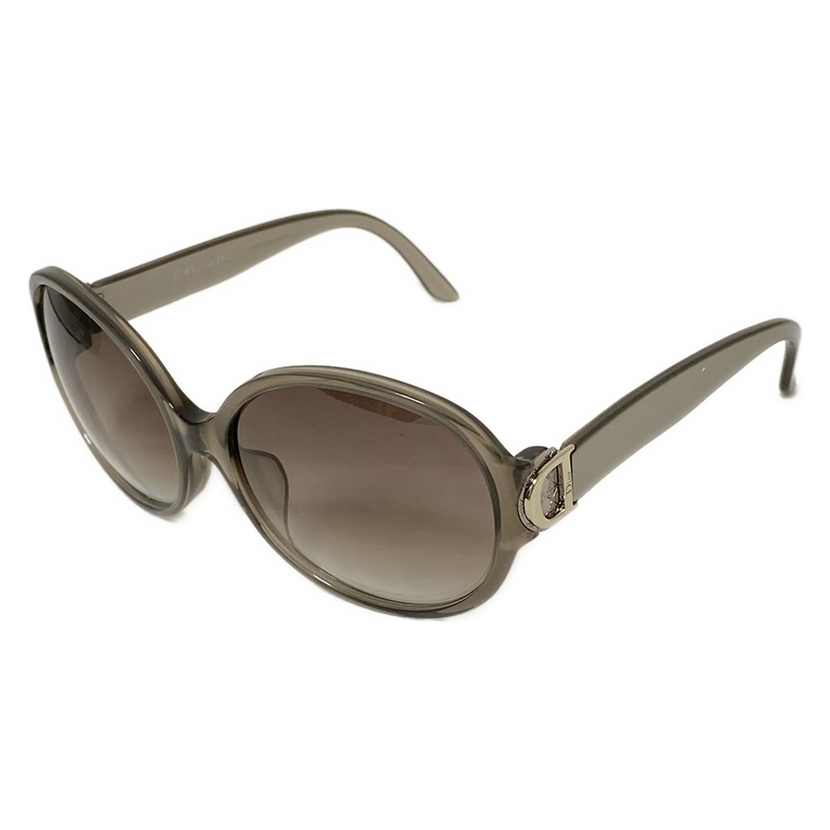 【中古】DIOR/ChristianDior(ディオール/クリスチャンディオール) DIOR1 サングラス Dモチーフ ダークブラウン×グレー