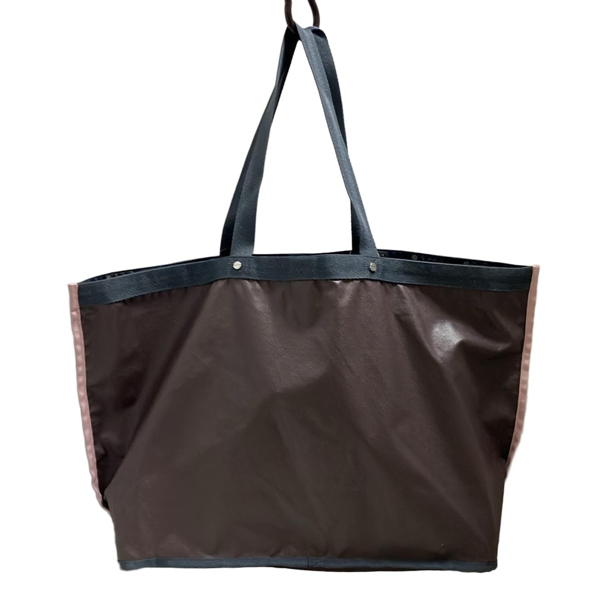【中古】LESPORTSAC(レスポートサック) トートバッグ ブラウン×グレー×ピンク