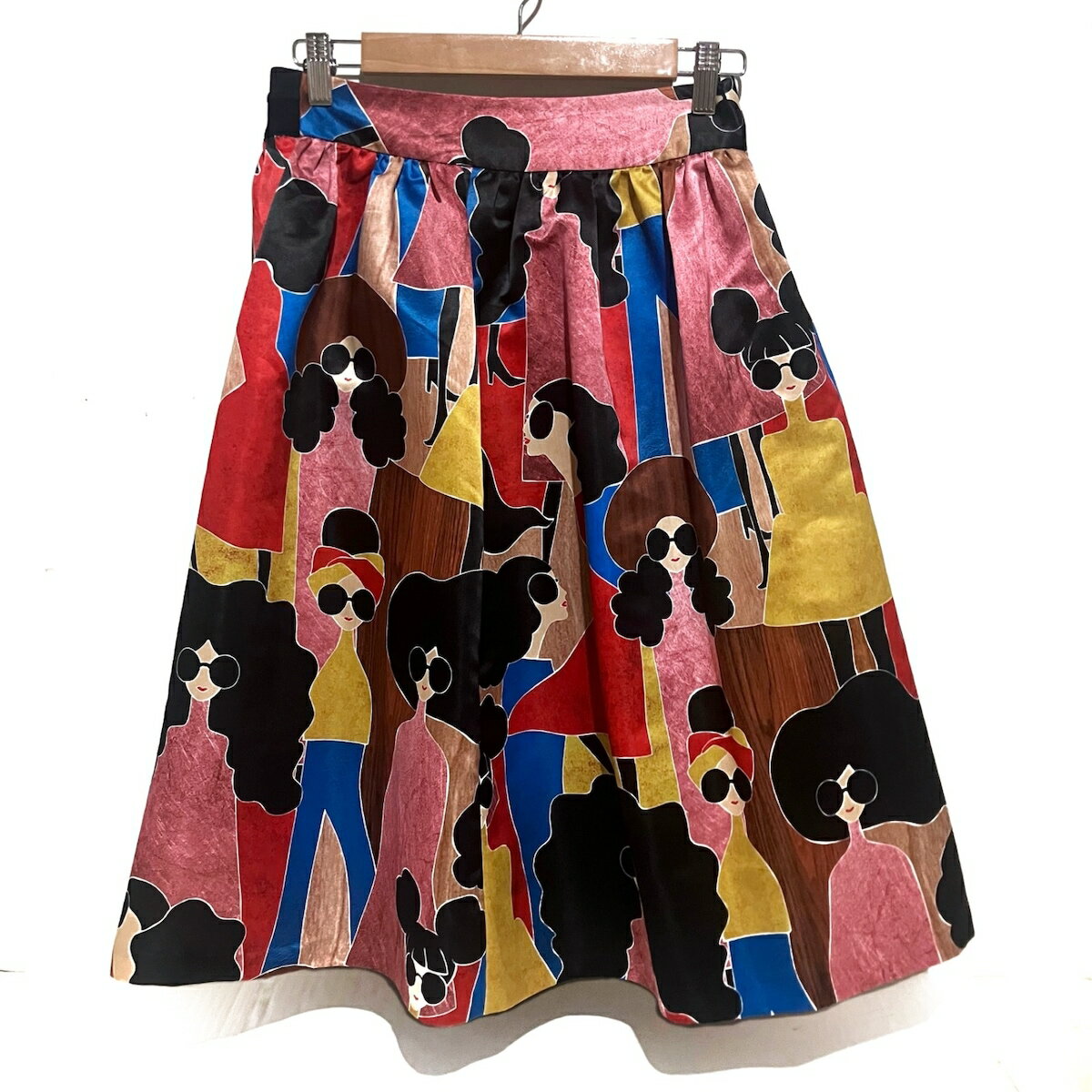 【中古】alice+olivia(アリスオリビア) ロングスカート レッド×イエロー×マルチのサムネイル