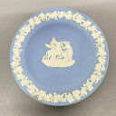 【中古】WEDG WOOD(ウェッジウッド) ジャスパー 小物 ジュエリートレイ/ケース ブルー×白
