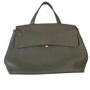 【中古】FURLA(フルラ) ハンドバッグ グレーベージュ レザー