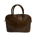【中古】DAKS(ダックス) ハンドバッグ ダークブラウン レザー