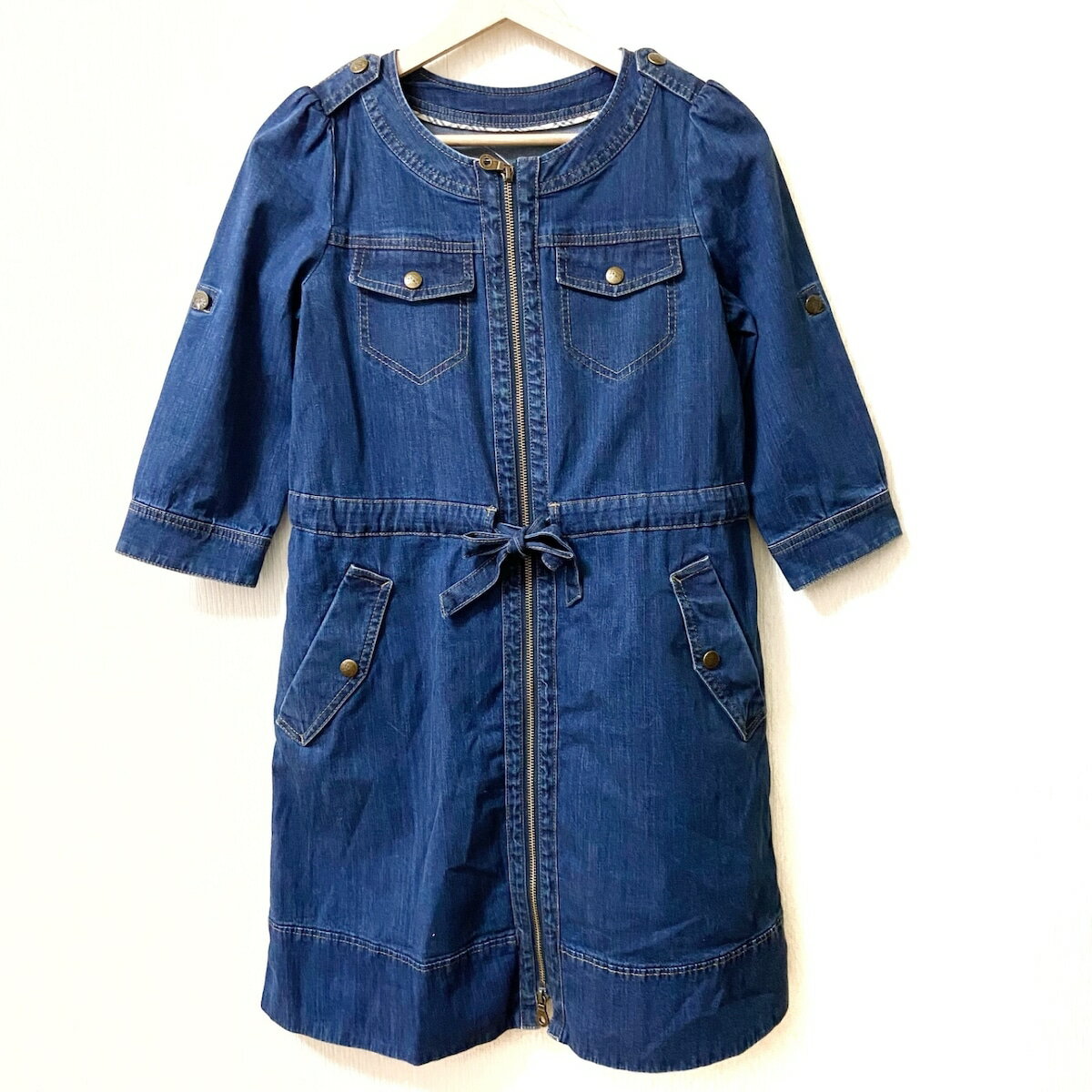 ブルーレーベルクレストブリッジ デニムワンピース ノバチェック ブルーレーベルクレストブリッジ デニムワンピース ノバチェック