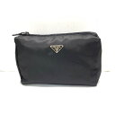 【中古】PRADA(プラダ) ポーチ 黒