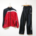 【中古】UNDER ARMOUR(アンダーアーマー) メンズセットアップ ジップアップ 黒×レッド×白