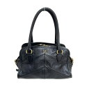 【中古】SAZABY(サザビー) ハンドバッグ 黒 レザー