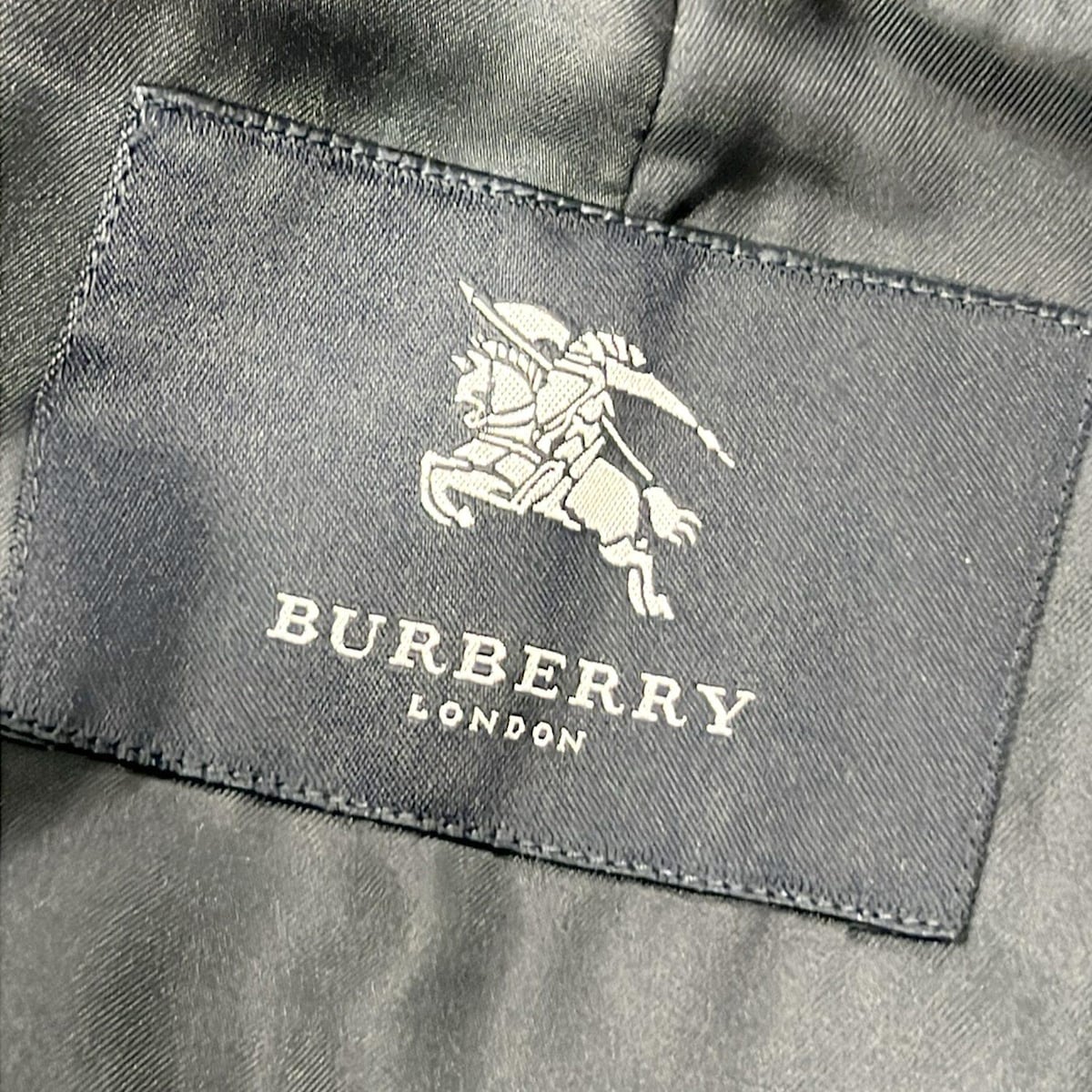 【中古】Burberry LONDON(バーバリーロンドン) トレンチコート 長袖/ライナー付き/秋/冬 ダークグレー