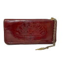 【中古】ANNA SUI(アナスイ) 長財布 ボルドー レザー