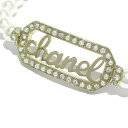 【中古】CHANEL(シャネル) チョーカー アイボリー×クリア×ゴールド