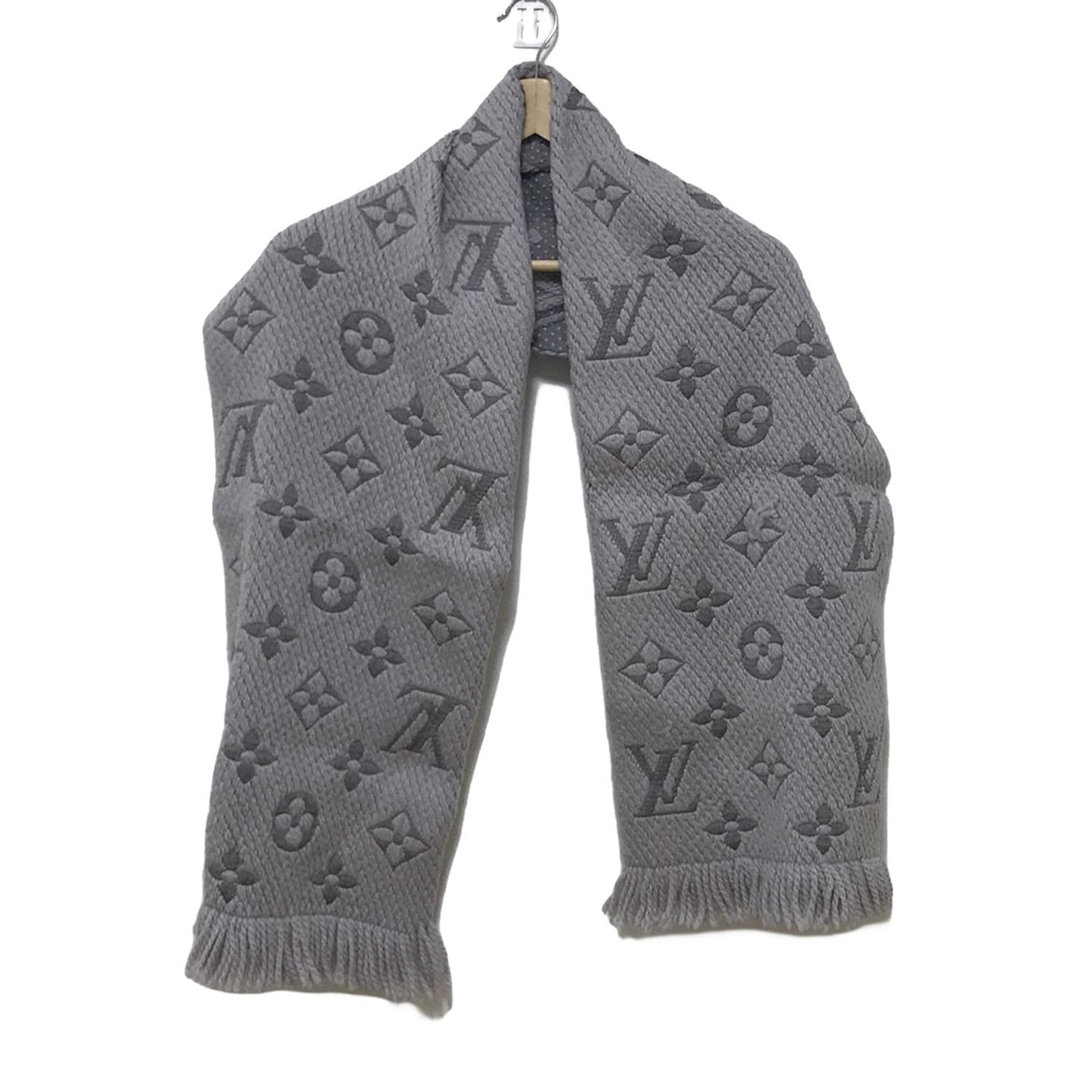【新着】【中古】LOUIS VUITTON(ルイヴィトン) エシャルプ・ロゴマニア マフラー グリペルル ウール、シルク