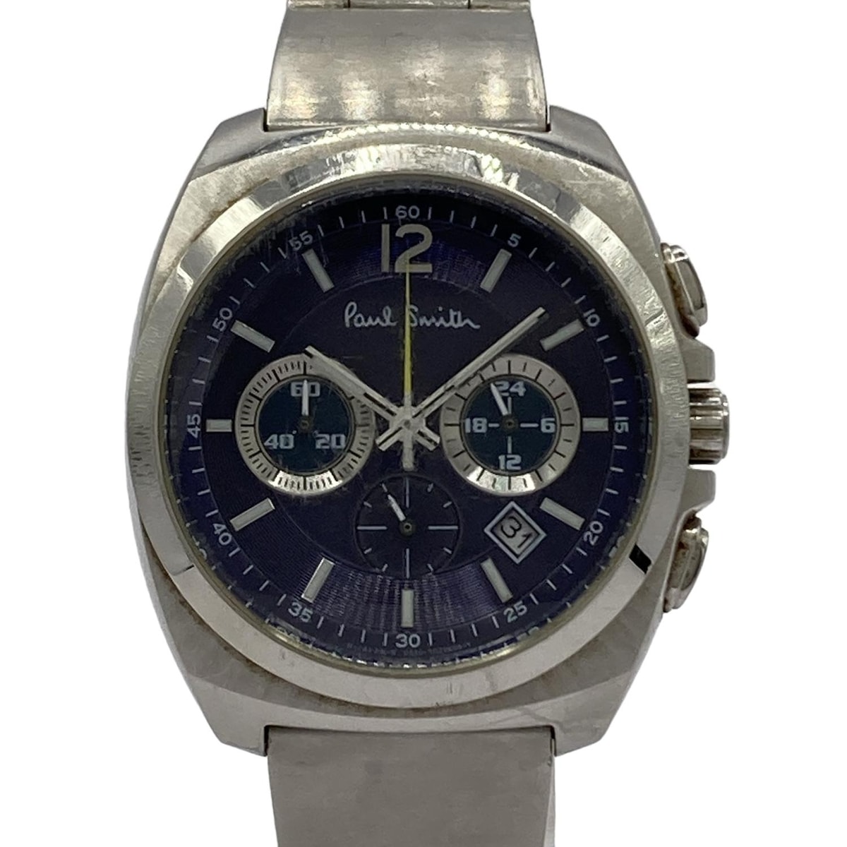 【中古】PaulSmith(ポールスミス) 腕時計 クロノグラフ ダークネイビー