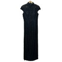 【中古】GENETVIVIEN(ジュネビビアン) ドレス ノースリーブ/ロング/レース/チャイナドレス 黒
