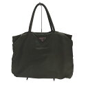 【中古】PRADA(プラダ) トートバッグ グリーン