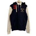 【中古】TOMMY HILFIGER(トミーヒルフィガー) パーカー ダークネイビー×アイボリー×マルチ(4)