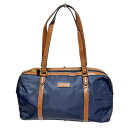【中古】MACKINTOSH PHILOSOPHY(マッキントッシュフィロソフィー) ハンドバッグ ダークネイビー×ダークブラウン レザー