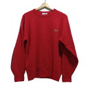 【中古】Lacoste(ラコステ) 長袖セーター クルーネック/CHEMISE レッド