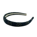 【新着】【中古】GUCCI(グッチ) エコ ウォッシュ ド デニム ヘアバンド カチューシャ GG柄 ネイビー×アイボリー