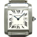 【新着】【中古】Cartier(カルティエ) タンクフランセーズMM 腕時計 SS アイボリー