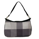 【中古】LESPORTSAC(レスポートサック) ハンドバッグ 千鳥格子柄/ハンドストラップ着脱可 黒×白×グレー