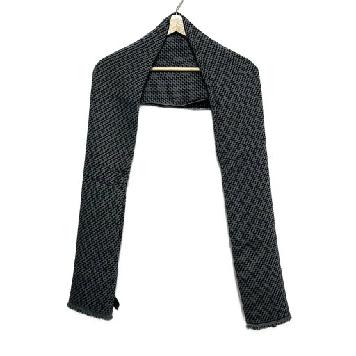 【中古】GIORGIOARMANI(ジョルジオアルマーニ) マフラー ダークグレー×黒 シルク 【中古】GIORGIOARMANI(ジョルジオアルマーニ) マフラー ダークグレー×黒 シルク