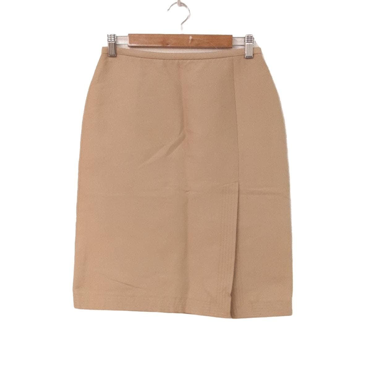 【中古】BCBGMAXAZRIA(ビーシービージーマックスアズリア) スカート ひざ丈/COLLECTION ベージュ