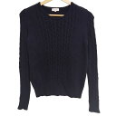 【中古】MACKINTOSH PHILOSOPHY(マッキントッシュフィロソフィー) 長袖セーター クルーネック/ビーズ ダークネイビー