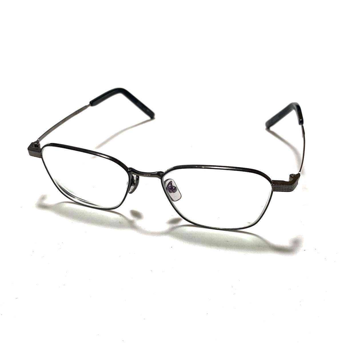【新着】【中古】999.9(フォーナインズ) メガネ 度入り クリア×シルバー×黒