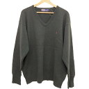 【中古】POLObyRalphLauren(ポロラルフローレン) 長袖セーター Vネック ダークグリーン